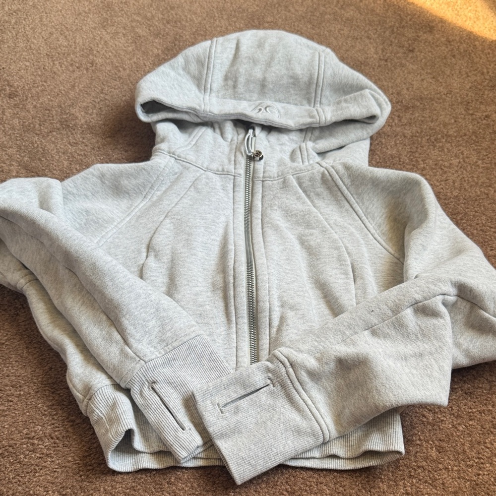 lululemon crop zip Hoodie